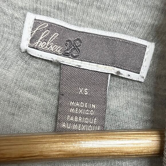 🎄Chelsea 28 Sheer Turtleneck Long Sleeve Top Grey Size XS - Picture 6 of 6